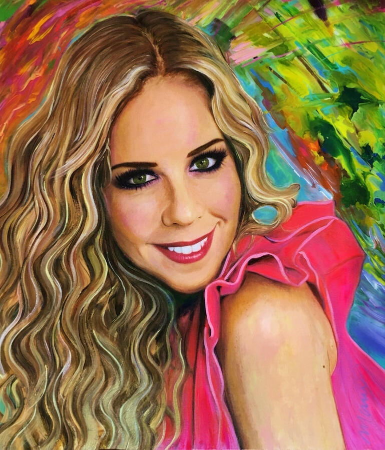 Retrato Individual · Acrílico en canvas · Individual Portrait · Acrylic on canvas Retrato femenino · Acrílico en canvas · Marcos Ribadeneira
