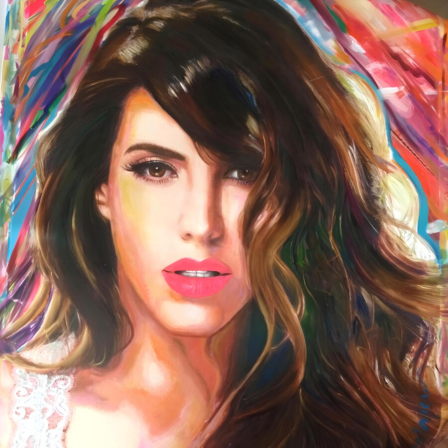 Retrato Individual · Acrílico en canvas · Individual Portrait · Acrylic on canvas Retrato femenino · Acrílico en canvas · Marcos Ribadeneira