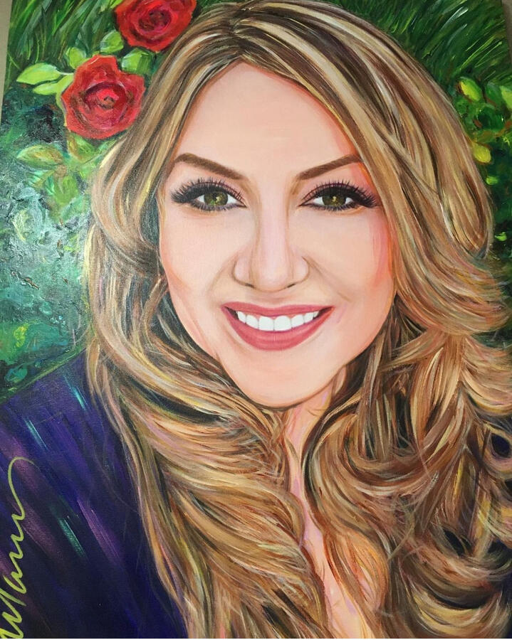 Retrato Individual · Acrílico en canvas · Individual Portrait · Acrylic on canvas Retrato femenino · Acrílico en canvas · Marcos Ribadeneira