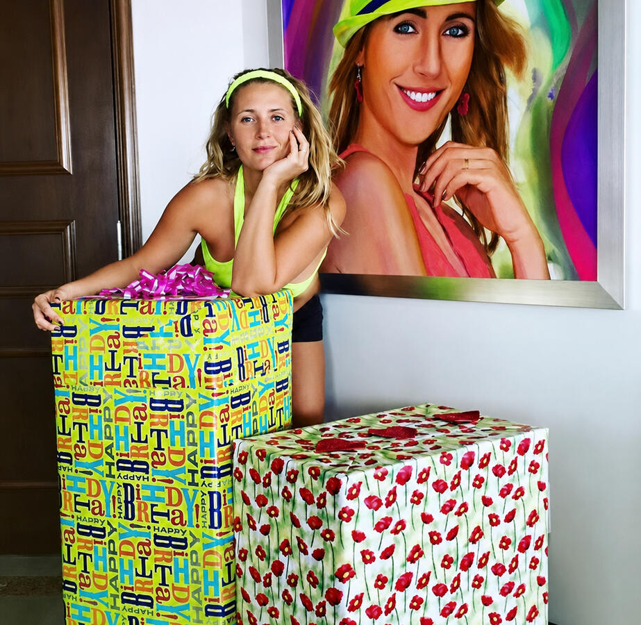 Retrato Individual · Acrílico en canvas · Individual Portrait · Acrylic on canvas Retrato femenino · Acrílico en canvas · Marcos Ribadeneira