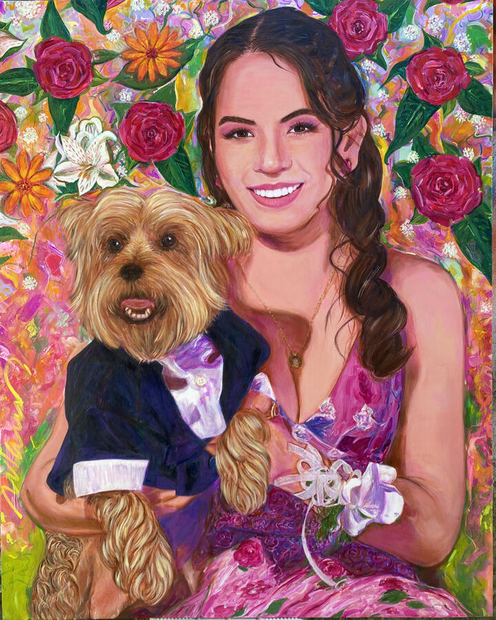 Retrato de Mascota · Acrílico en canvas · Pet Portrait · Acrylic on canvas Retrato de mascota acrílico · Marcos Ribadeneira · MRS Artist · Houston