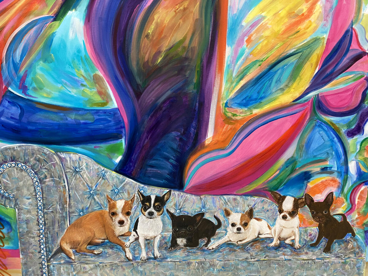 Retrato de Mascota · Acrílico en canvas · Pet Portrait · Acrylic on canvas Retrato de mascota acrílico · Marcos Ribadeneira · MRS Artist · Houston